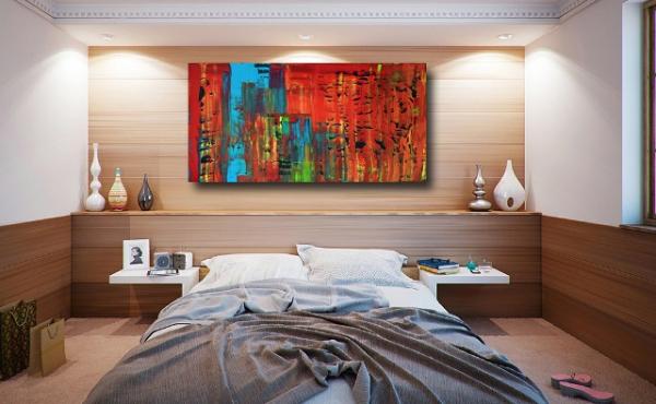 Grosse Malerei kaufen schlafzimmer rot  abstrakt 2013